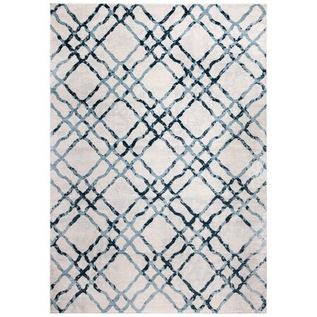 Safavieh 5 ft. 3 in. x 7 ft. 7 in. Isabella Rectangle Power Loomed Rug, Ivory & Turquoise ISA957A-5